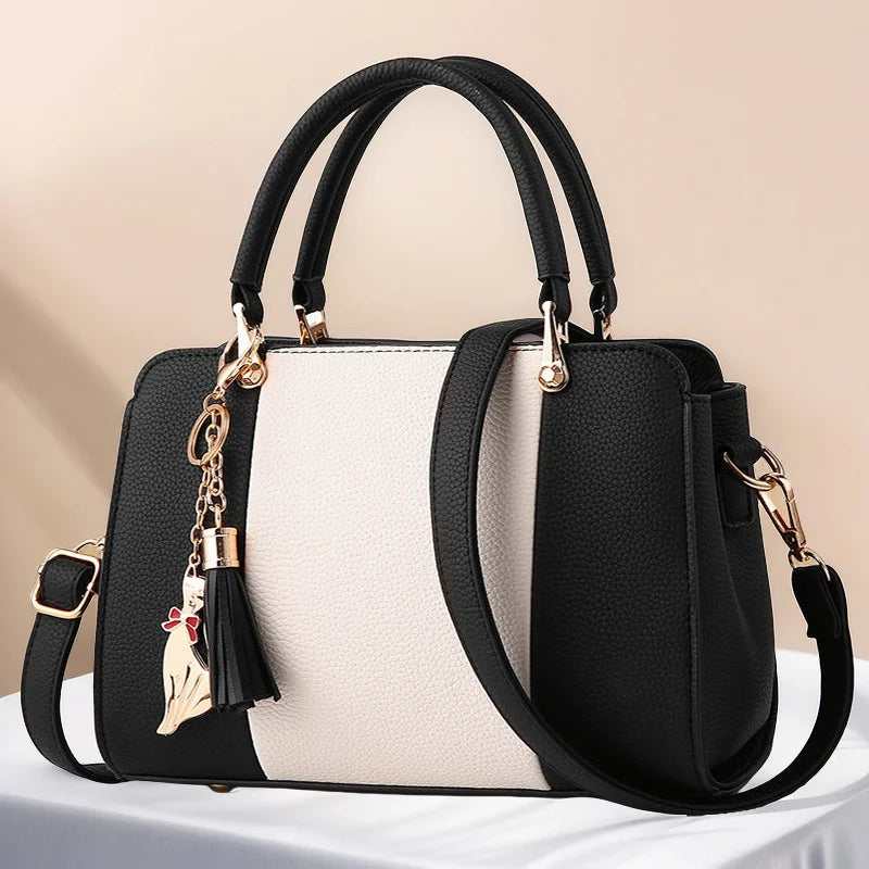 Women's Square Flap Shoulder Bag with Zip Closure | Footmaxldn