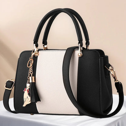 Women's Square Flap Shoulder Bag with Zip Closure | Footmaxldn