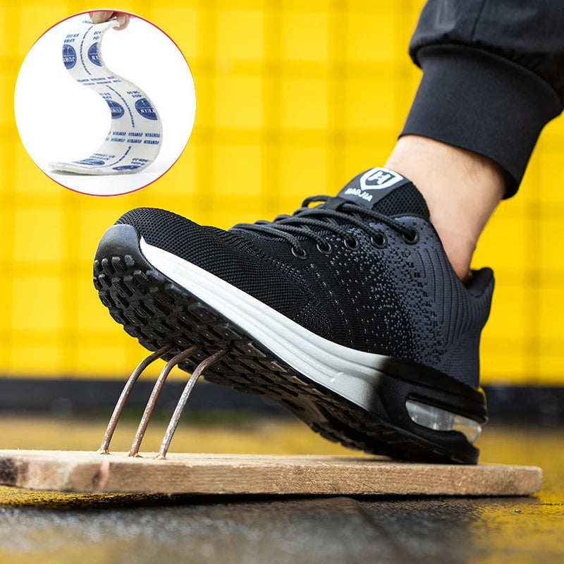 Footmax Steel Toe Safety Work Shoes - Anti-Smash Protective Boots Men Women - footmaxldn