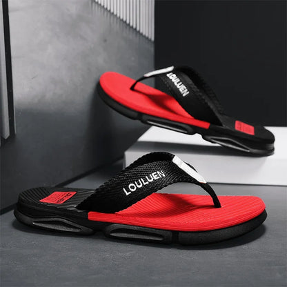 FootMax ELUVA Men's Beach Flip Flops - Lightweight Anti-Slip Summer Sandals 2025 - footmaxldn