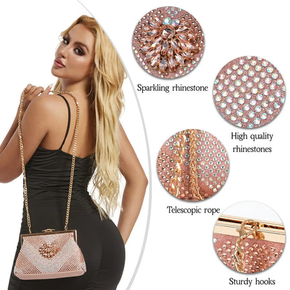 Footmax Women's Rhinestone High Heel Shoe & Bag Set - Italian Designer Pointed Toe Pumps 2025 - footmaxldn