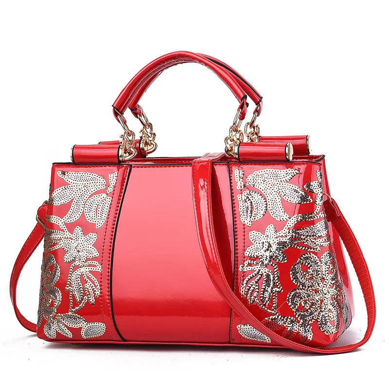 Glossy PU Shoulder Bag | Footmaxldn