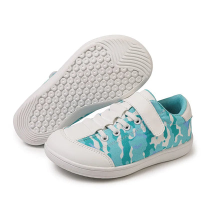 Footmaxldn Kids Barefoot Canvas Sneaker | Wide Toe Box, Zero-Drop, Non-Slip