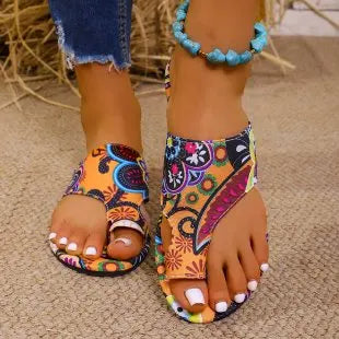 2025 Summer New Women's Sandals Correct Toes Outdoor Casual Open Toe Flat Shoes Plus Size Women's Sports Flip flops - footmaxldn