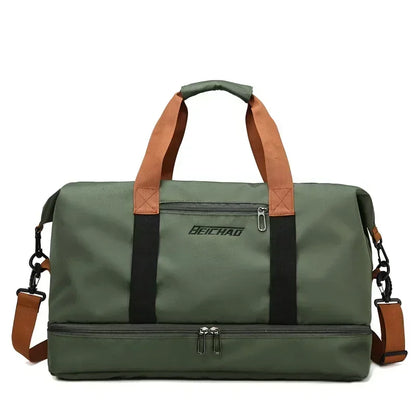 Large Capacity Travel Gym Bag Short-distance Luggage Portable Fitness Bags Shoulder Crossbody Handbags Men's Sports Waterproof B - footmaxldn