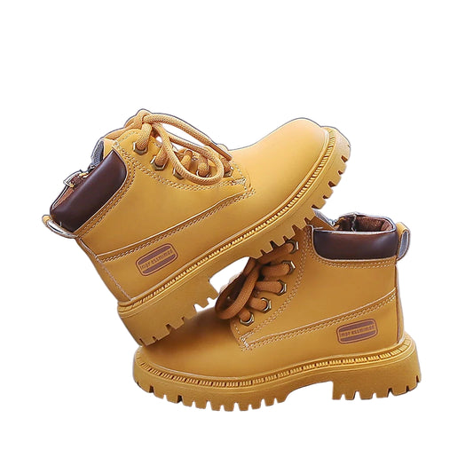 Footmax Kids Ankle Boots - Waterproof Non-Slip School Shoes for Boys - footmaxldn