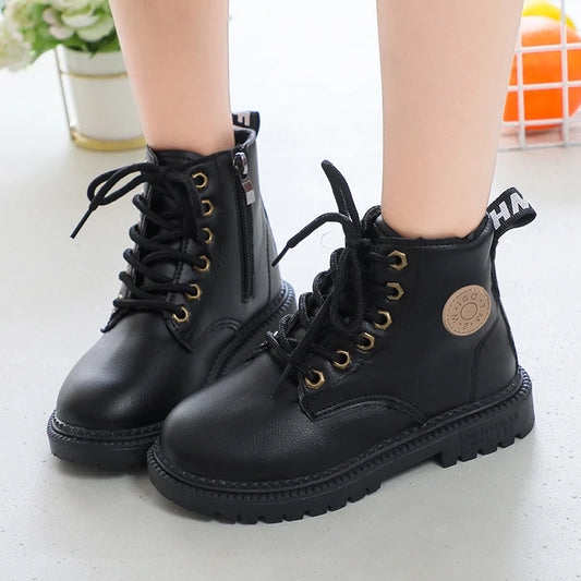 Children's Boots For Boys Girls Fashion Kids Ankle Snow Boots Rubber Outsole Autumn Winter Warm Classic For Toddlers Big Kids - footmaxldn