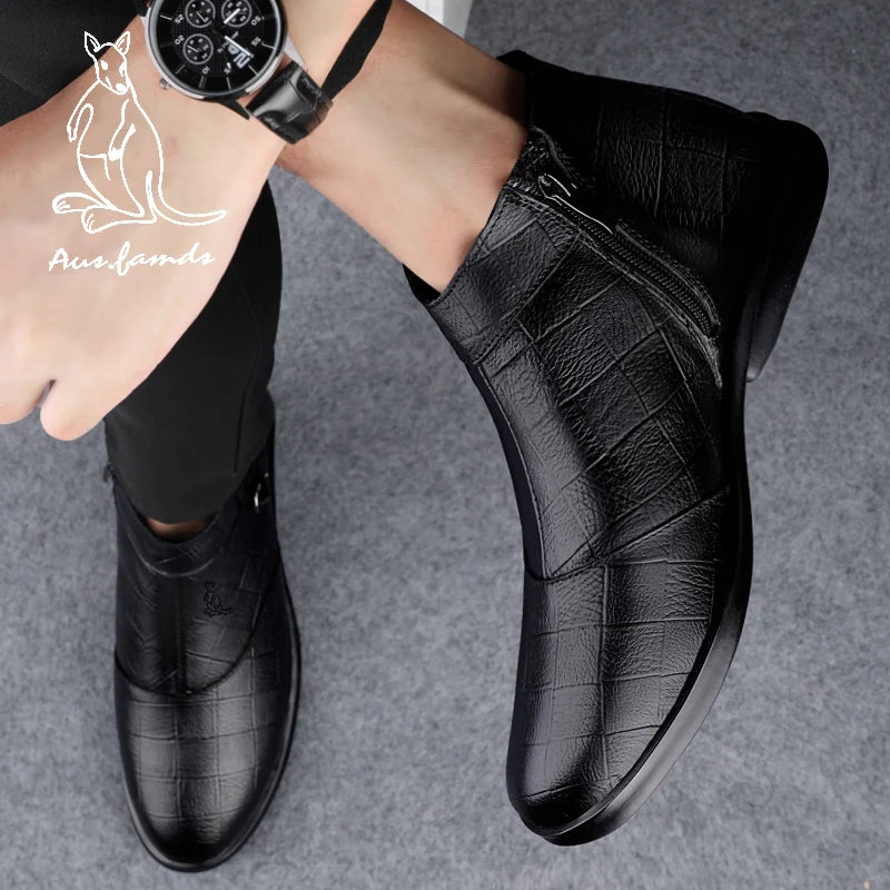 Men's Genuine Leather Chelsea Boots