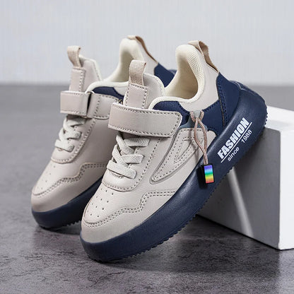Kids' Leather Velcro Trainers | Lightweight Unisex Sneakers for Boys & Girls