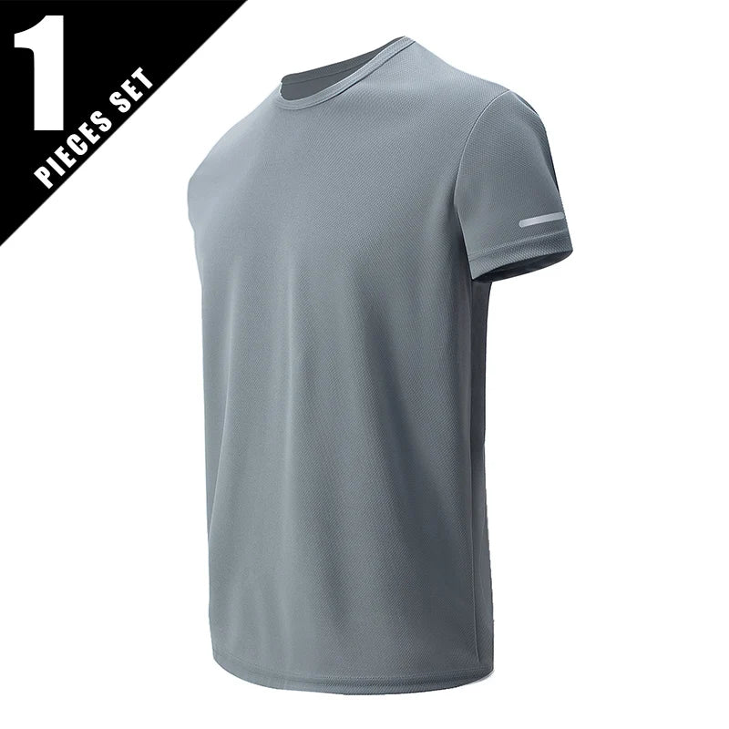 Footmaxldn Men's Quick-Dry Sports T-Shirt | Lightweight Crew Neck Running Tee