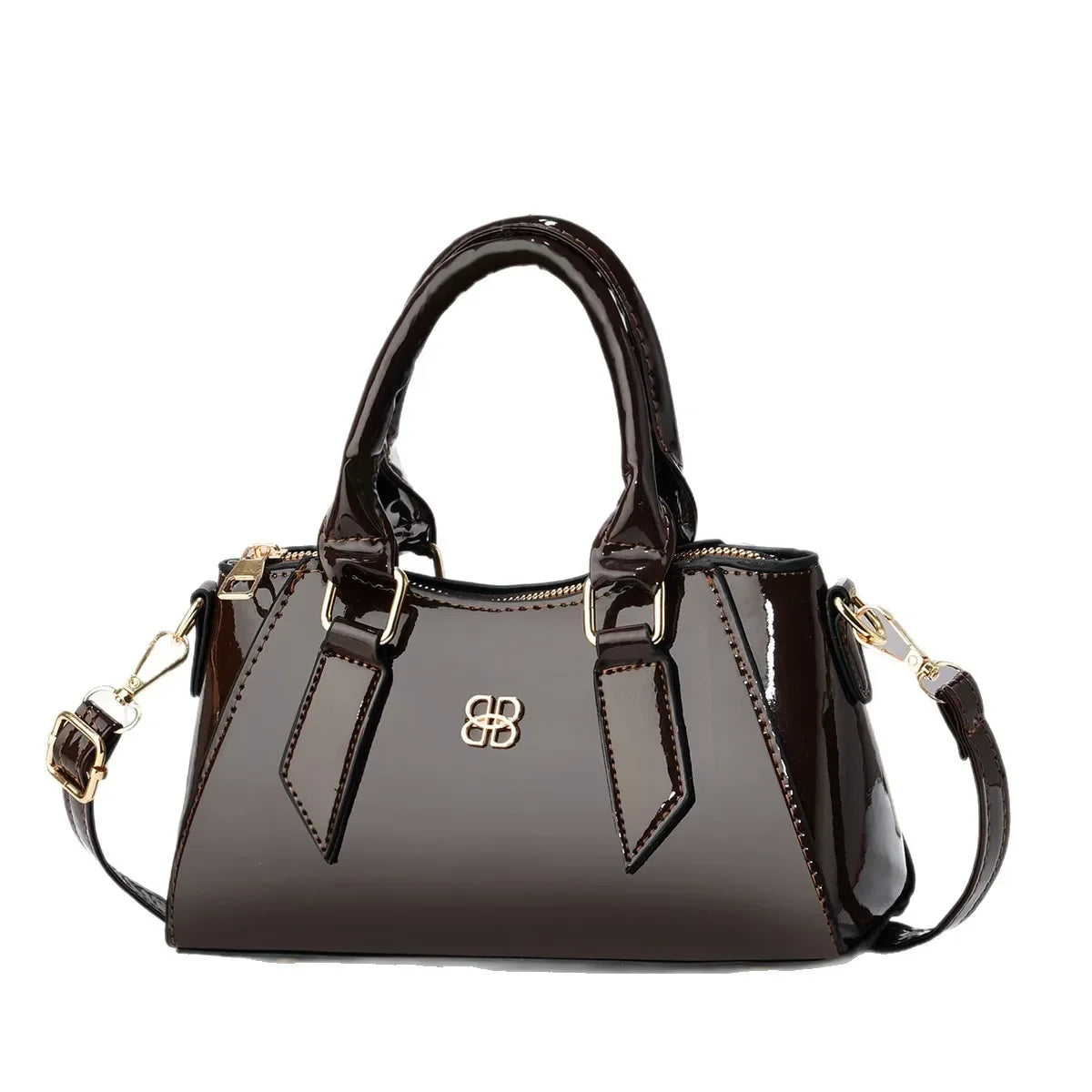 Footmax Square PU Leather Shoulder Bag - Women's Handbag 2025