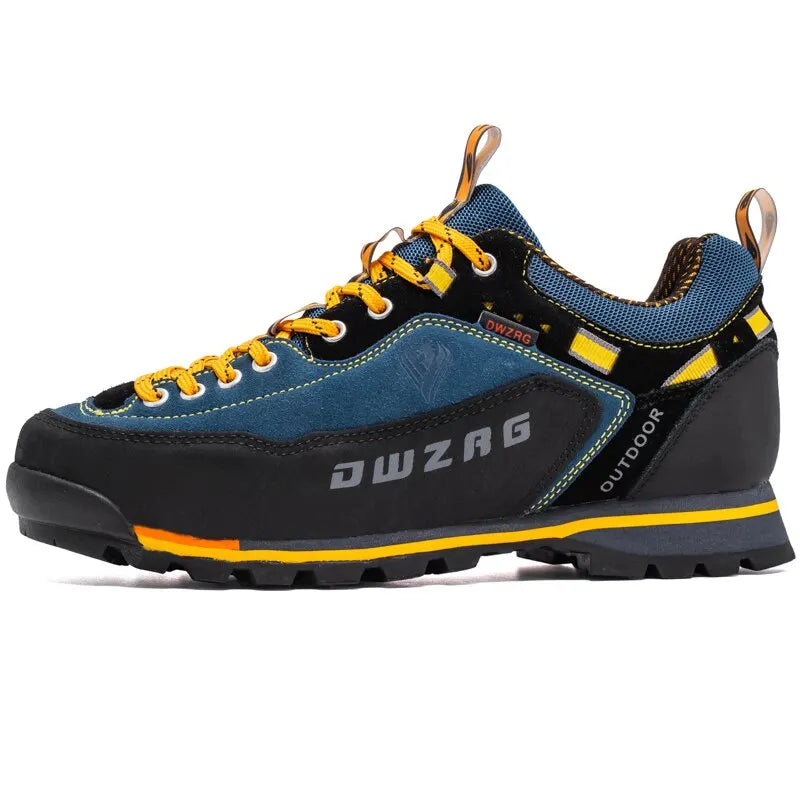 Fashion Waterproof Hiking Shoes Men's Climbing Shoes Anti-collision Fashion Outdoor Casual Lace-up Sneakers - footmaxldn