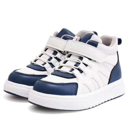 Footmax Kids Orthopedic Sneakers - Pink Blue Ankle Support Shoes for Flat Feet - footmaxldn