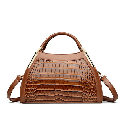 Alligator Patent Leather Shoulder Crossbody Hand Bags for Women Brand Luxury Handbags Women Bags Designer Hobos Two Layers Sac - footmaxldn