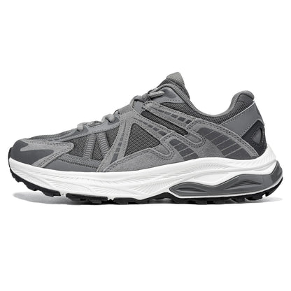 Baasploa Men Running Sneakers Leather Mesh Breathable Classic Sport Sneakers Male Comfortable Non-slip Waterproof Casual Shoes - footmaxldn