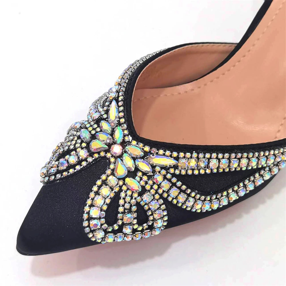 Footmax Yellow Bowknot Pointed Toe High Heel Sandals & Bag Set - Women's Elegant Shoes - footmaxldn