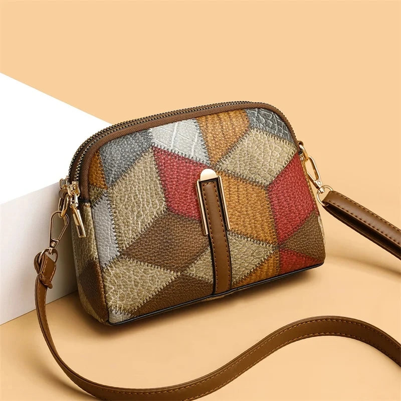 Yogodlns New Luxury Handbag Women Stitching Wild Messenger Bags Designer Brand Plaid Shoulder Bag Female Ladies Totes - footmaxldn