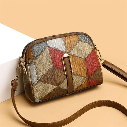 Yogodlns New Luxury Handbag Women Stitching Wild Messenger Bags Designer Brand Plaid Shoulder Bag Female Ladies Totes - footmaxldn