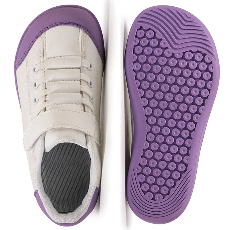 Footmaxldn Kids Barefoot Canvas Sneaker | Wide Toe Box, Zero-Drop, Non-Slip