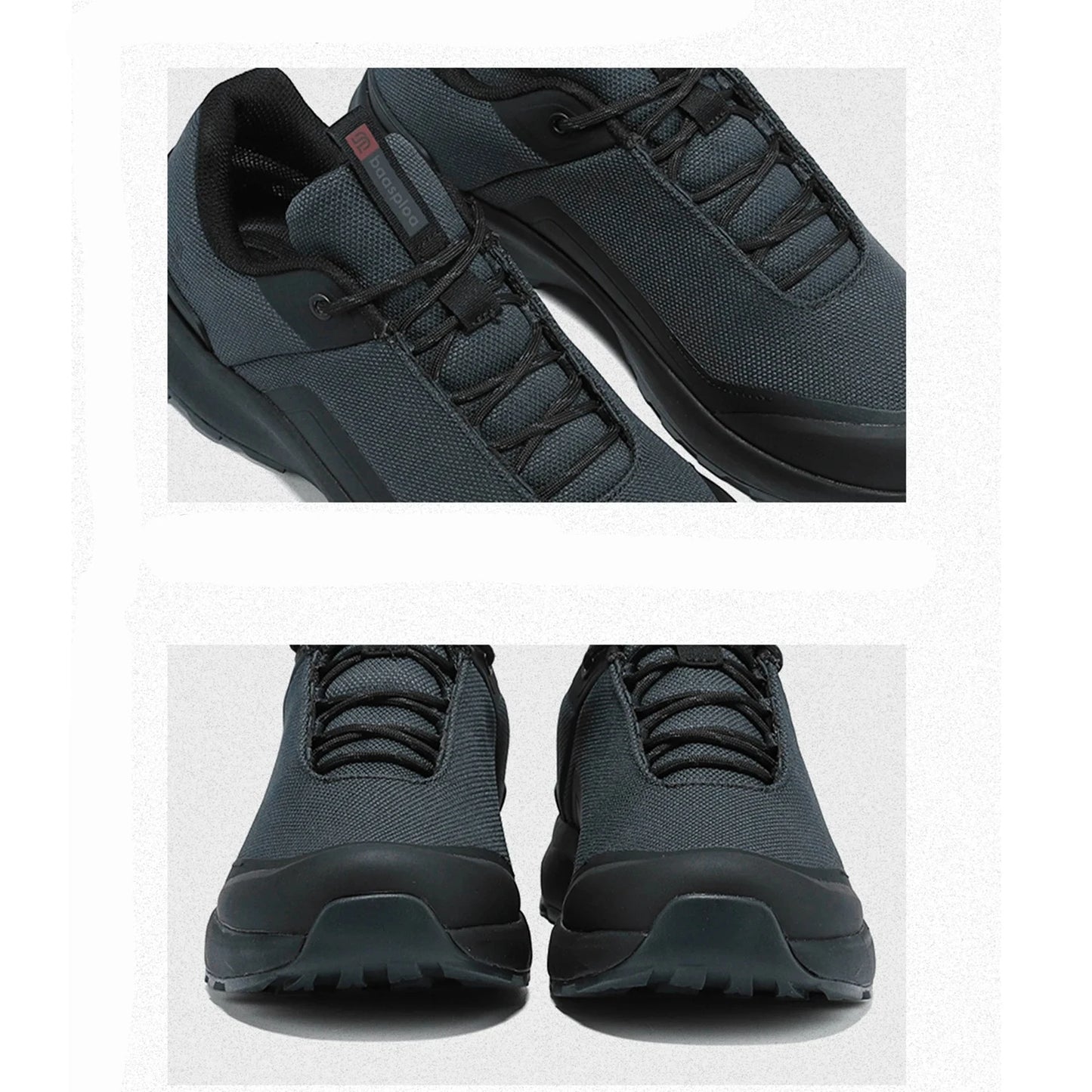 Footmax Men's Hiking Shoes - Waterproof Litchi Leather Trekking Boots