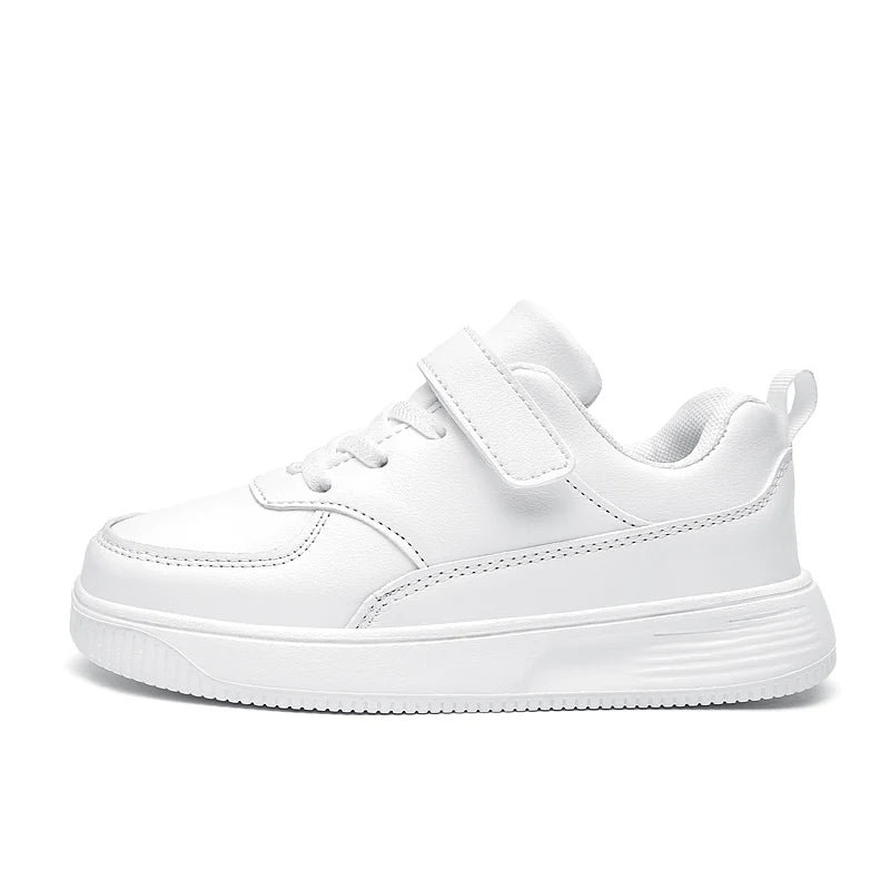 Footmaxldn Boys' Breathable Leather Sneakers – Kids' Running & Casual Shoes - footmaxldn