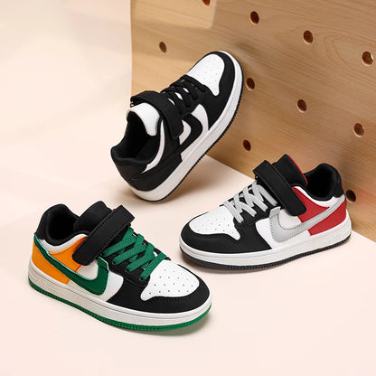 Boys and girls sports students non-slip light shoes children running shoes classic leather casual shoes size 29-39 - footmaxldn