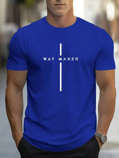 Footmax Men's Oversized Letter Print T-Shirt - Casual Summer Sports Tee - footmaxldn