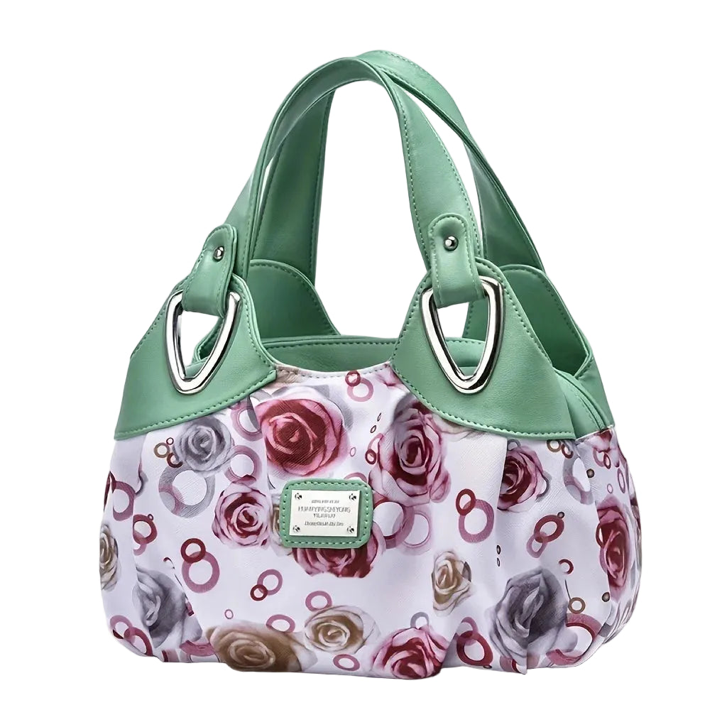 Color-contrasting new European and American fashionable and trendy large capacity stylish printed simple women's bag - footmaxldn