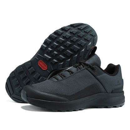 Footmax Men's Hiking Shoes - Waterproof Litchi Leather Trekking Boots