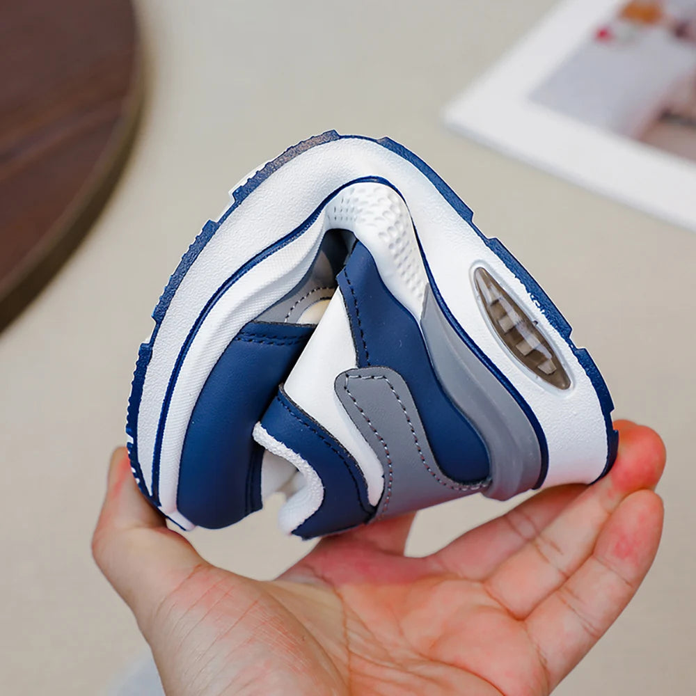 Teenager Kid's Sneakers For Autumn PU Leather Waterproof Children's Sport Shoes Trend Fashion Outdoor Running Shoes For Boys