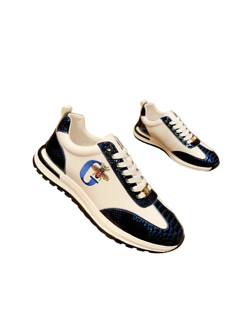 Men's Luxury Leather Sneakers - Footmaxldn Designer Casual Shoes - footmaxldn