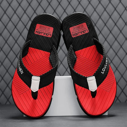 FootMax ELUVA Men's Beach Flip Flops - Lightweight Anti-Slip Summer Sandals 2025 - footmaxldn