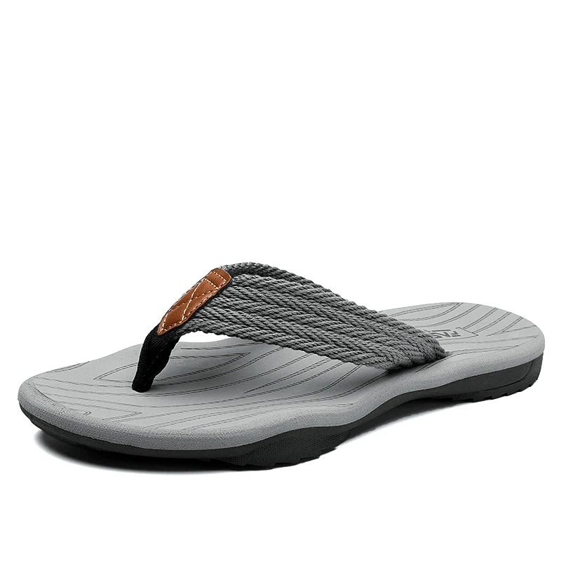 FootMax Men's Beach Flip Flops - Comfortable Outdoor Sandals Size 39-46 - footmaxldn