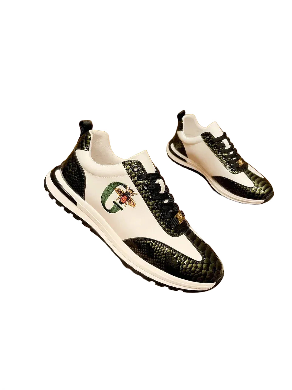 Men's Luxury Leather Sneakers - Footmaxldn Designer Casual Shoes - footmaxldn