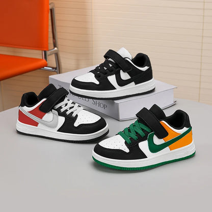 Boys and girls sports students non-slip light shoes children running shoes classic leather casual shoes size 29-39 - footmaxldn