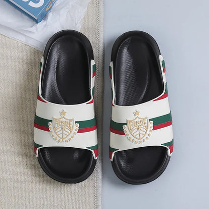 Men's Lightweight EVA Slides - Non-Slip Beach Sandals with Thick Sole - footmaxldn