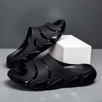 Footmaxldn Men's EVA Cushion Slides — Lightweight Outdoor & Beach Clogs