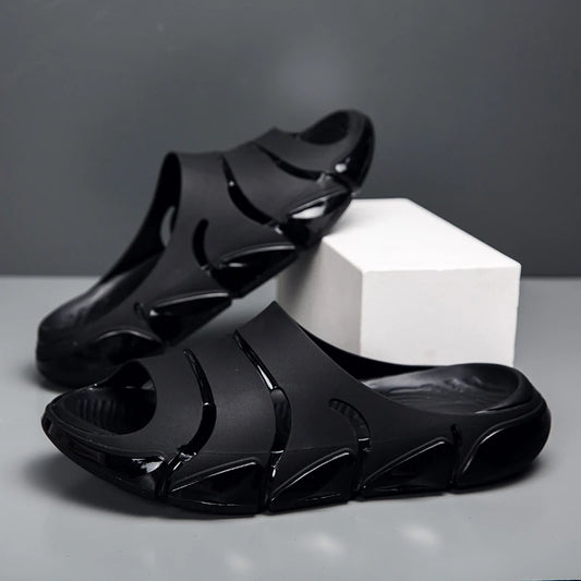 Footmaxldn Men's EVA Cushion Slides — Lightweight Outdoor & Beach Clogs