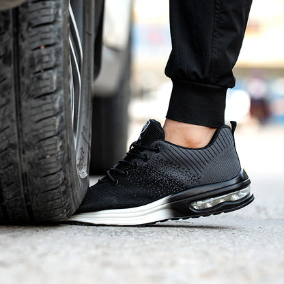 Footmax Steel Toe Safety Work Shoes - Anti-Smash Protective Boots Men Women - footmaxldn