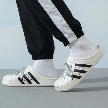 Adidas ADILETTE CLOG Slip-On Fashion Sneakers, Effortless & Durable For Everyday Comfort and Casual Adventures - footmaxldn
