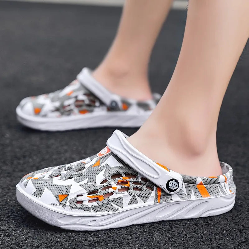 Light Men's Clogs Slippers Comfortable Summer Men Outdoor Wading Sandals Soft Beach Antiskid Sports Slippers Plus Size47 48 49 - footmaxldn