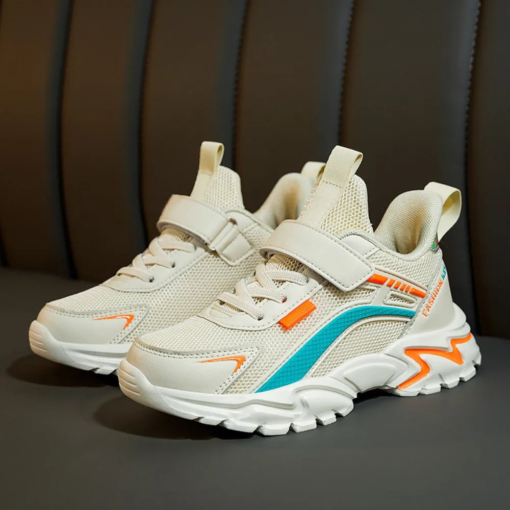 Footmaxldn Children's Breathable Mesh High-Top Trainers