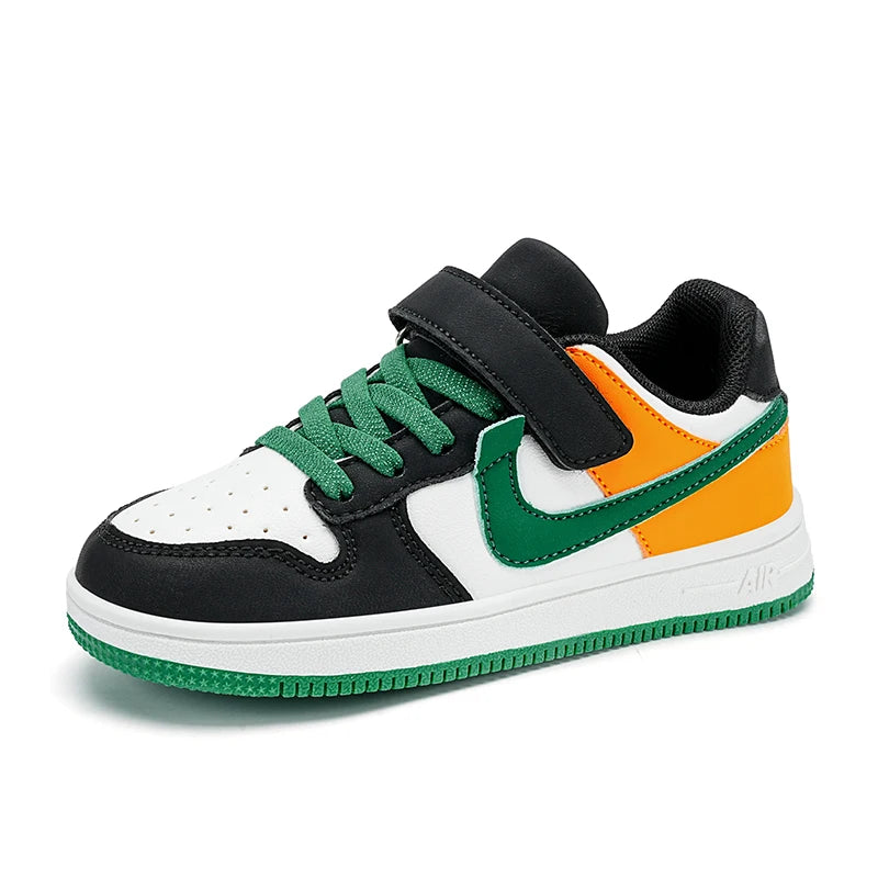 Boys and girls sports students non-slip light shoes children running shoes classic leather casual shoes size 29-39 - footmaxldn