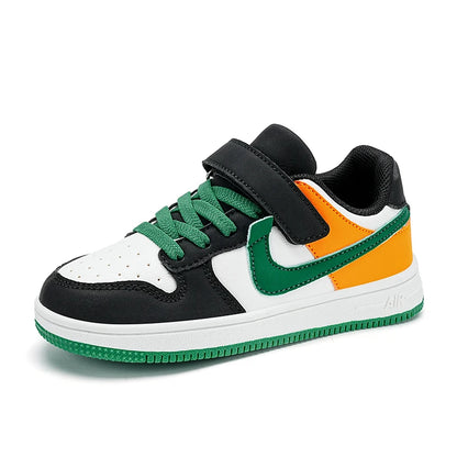 Boys and girls sports students non-slip light shoes children running shoes classic leather casual shoes size 29-39 - footmaxldn