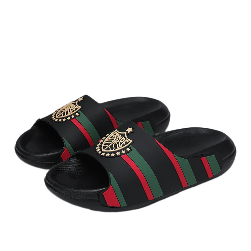 Men's Lightweight EVA Slides - Non-Slip Beach Sandals with Thick Sole - footmaxldn