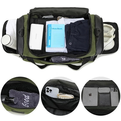 Footmax 40L Sport Fitness Bag - Dry Wet Separation Gym Duffel for Men Women Hiking Yoga Travel - footmaxldn