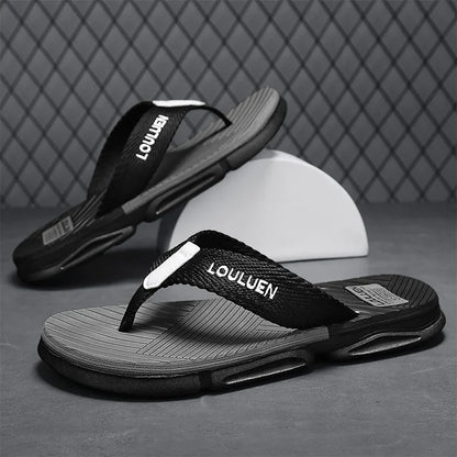 FootMax ELUVA Men's Beach Flip Flops - Lightweight Anti-Slip Summer Sandals 2025 - footmaxldn