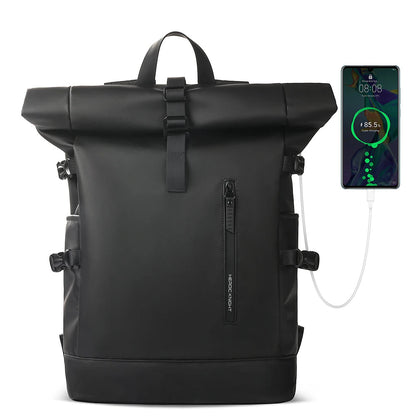 HK Expandable Travel Backpack Men Large Capacity Waterproof 15.6” Laptop Bag Hiking Rucksack Cycling Daypack Bag with USB Port - footmaxldn