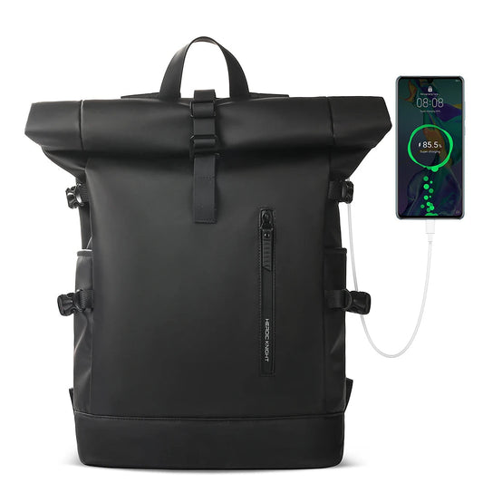 HK Expandable Travel Backpack Men Large Capacity Waterproof 15.6” Laptop Bag Hiking Rucksack Cycling Daypack Bag with USB Port - footmaxldn