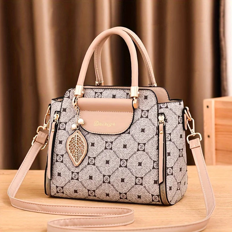 Footmax Women's Large Capacity Handbag - Retro PU Leather Shoulder Crossbody Bag - footmaxldn